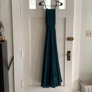Emerald green bridesmaid/prom dress!